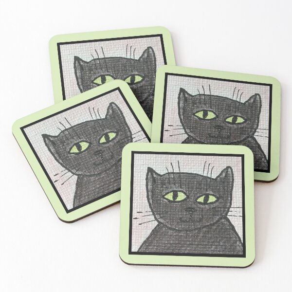 Item preview, Whimsical Cat Portrait #4 designed and sold by ErinBrieArt.