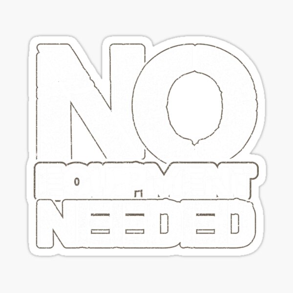 Item preview, No Equipment Needed Fitness Quote for Bodyweight Athletes designed and sold by Melissa Gaz.