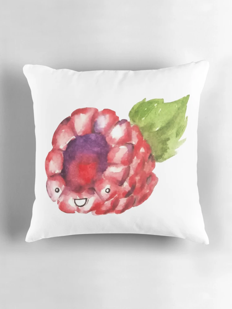 Thumbnail 3 of 4, Pillow, Happy Raspberry designed and sold by Squeak Studio.