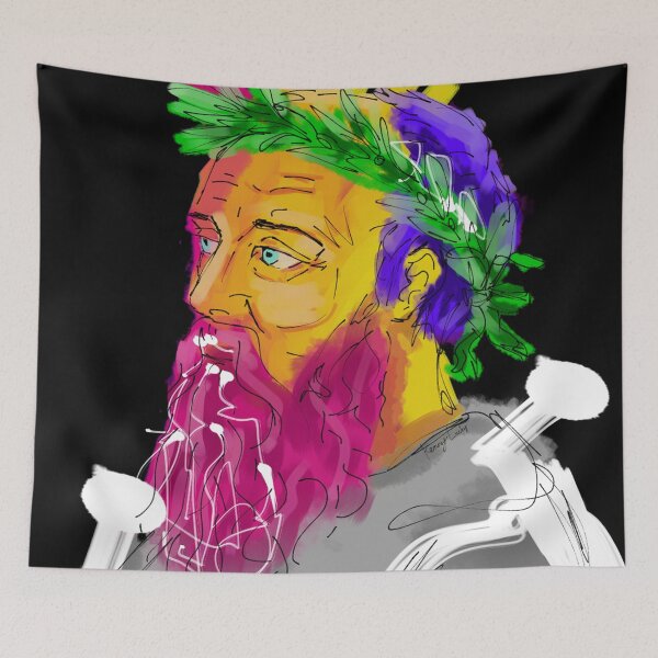 Item preview, Heraclitus of Ephesus with Black Background designed and sold by KennyLucky.