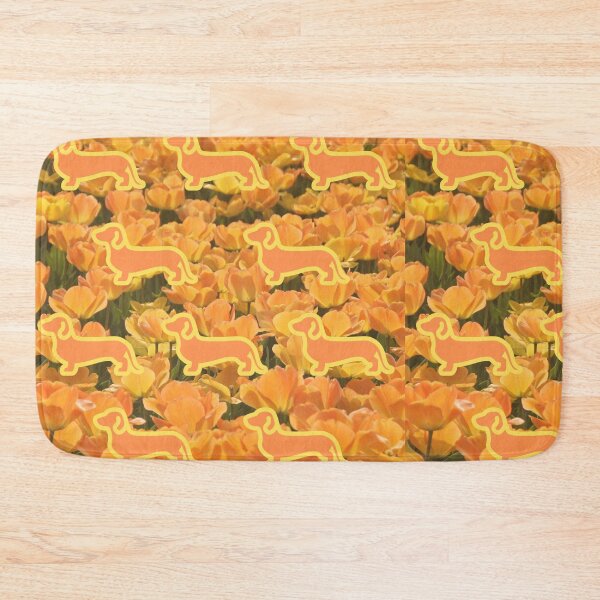 Item preview, Dachshund flowers pattern designed and sold by TheDachshund.