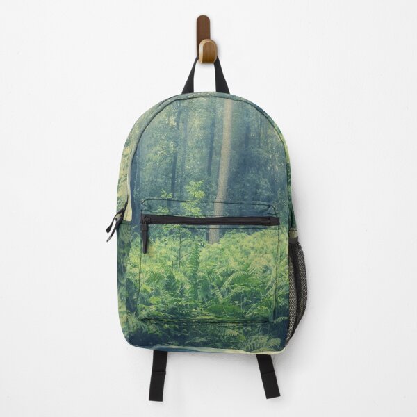 Item preview, serene woodlands - misty forest in morning light designed and sold by Dyrk Wyst Redbubble Shop.