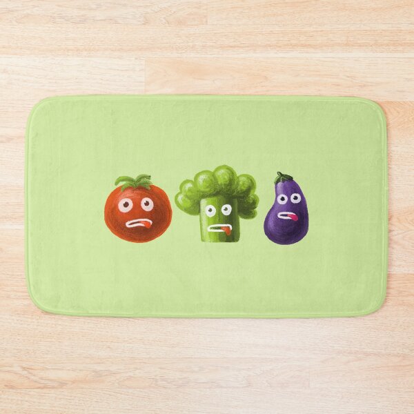 Item preview, Tomato Broccoli and Eggplant Funny Cartoon Vegetables designed and sold by Boriana Giormova.
