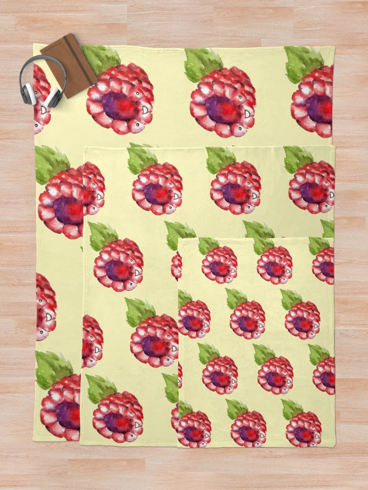Thumbnail 5 of 6, Throw Blanket, Happy Raspberry designed and sold by Squeak Studio.