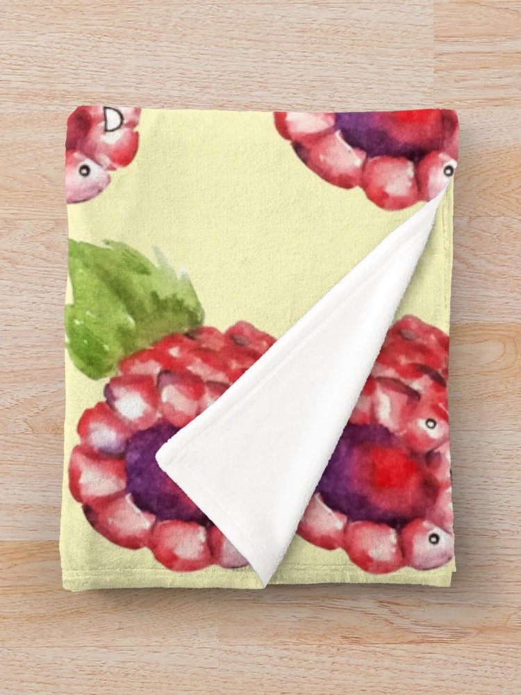Thumbnail 3 of 6, Throw Blanket, Happy Raspberry designed and sold by Squeak Studio.