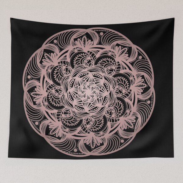 Item preview, Ash Pink Flower Burst Mandala designed and sold by Stacia Boyd.
