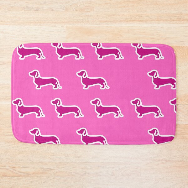 Item preview, Dachshund pattern in pink designed and sold by TheDachshund.