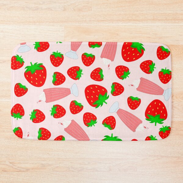 Item preview, Cute Strawberry Milkshake Pattern designed and sold by Miss Tea Positive.
