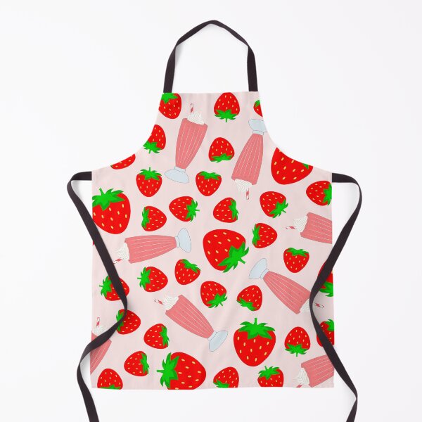 Item preview, Cute Strawberry Milkshake Pattern designed and sold by Miss Tea Positive.