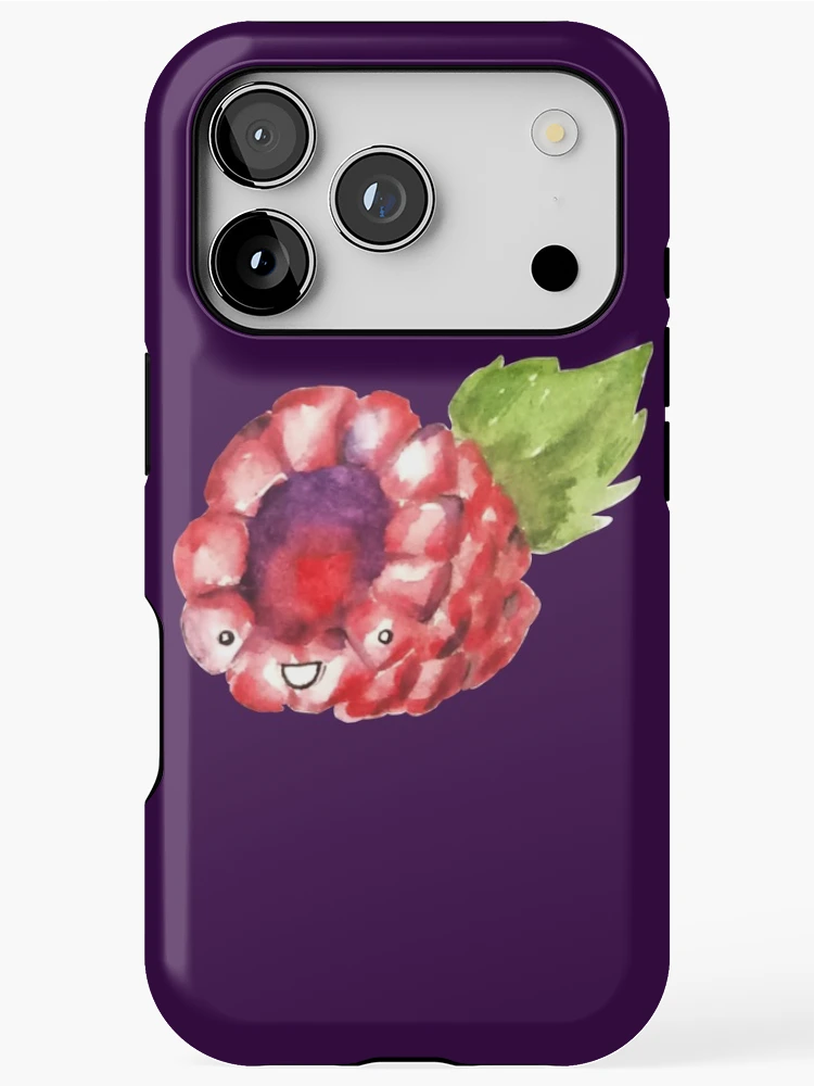 Thumbnail 1 of 4, iPhone Case, Happy Raspberry designed and sold by Squeak Studio.