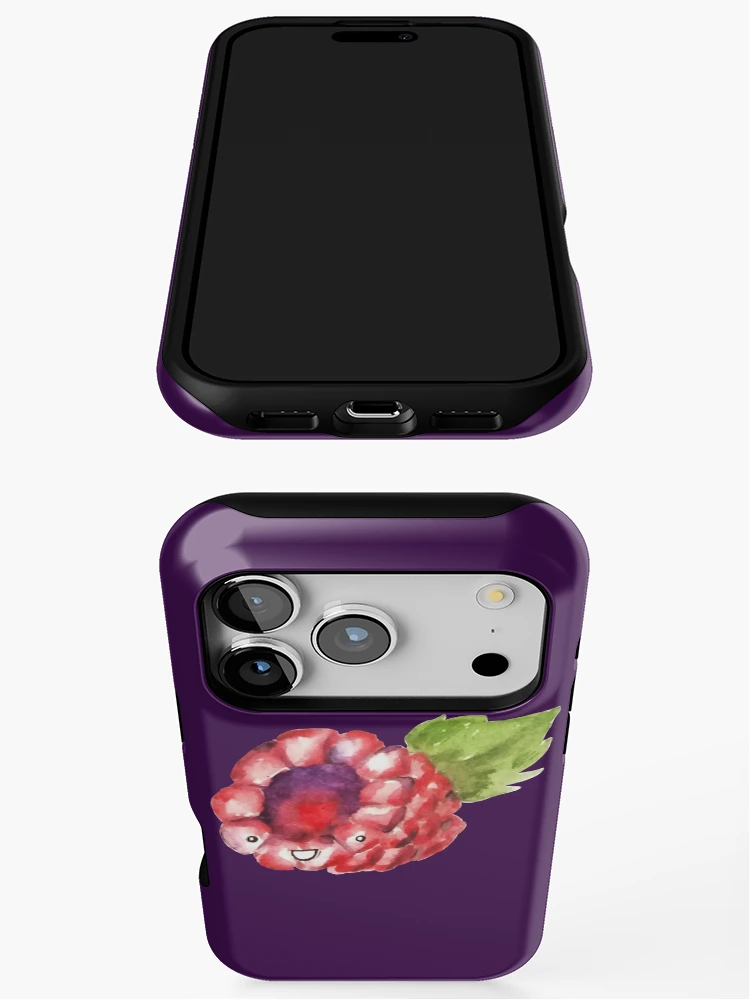 Thumbnail 3 of 4, iPhone Case, Happy Raspberry designed and sold by Squeak Studio.