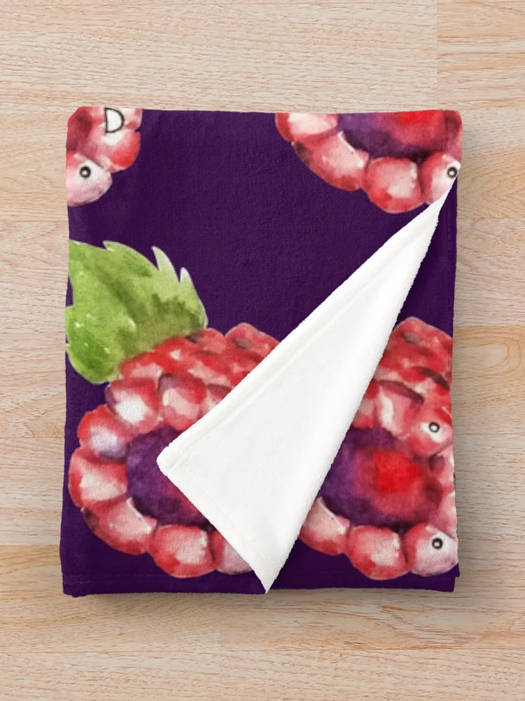Thumbnail 3 of 6, Throw Blanket, Happy Raspberry designed and sold by Squeak Studio.