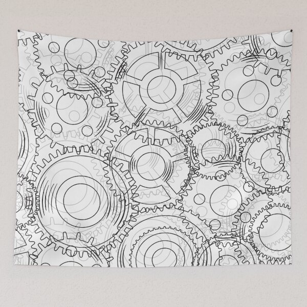 Item preview, Mechanical Gears Pattern designed and sold by KammilDesigns.