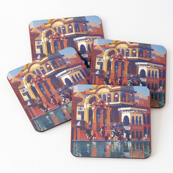 Item preview, retro classic Mutra India poster designed and sold by CorasPosters.