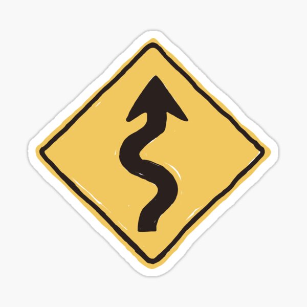 Hazard Sign - Squiggle Sticker