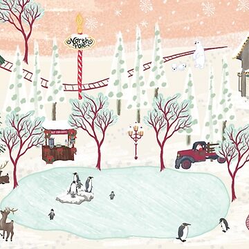 Artwork thumbnail, The North Pole - Winter Wonderland by tinaschofield