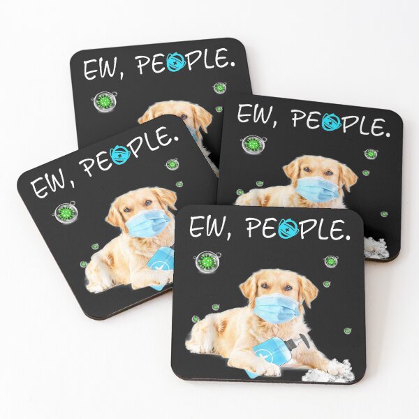 Item preview, Ew People Golden Retriever Dog Wearing A Face Mask Gifts designed and sold by BrockSly.