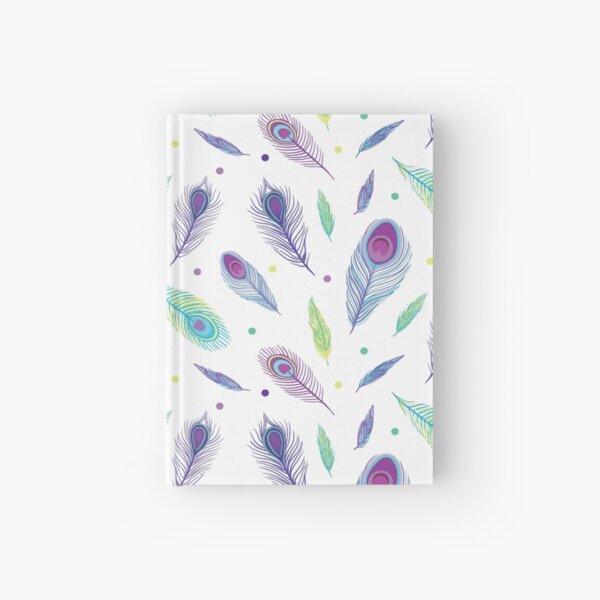 Purple Peacock Feathers en Masse Hardcover Journal