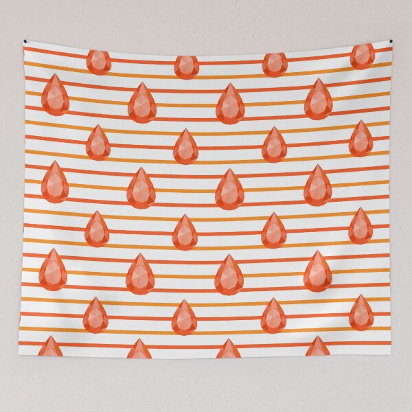 Item preview, It's Raining Amber - on Orange Stripes designed and sold by belly-e-luna.