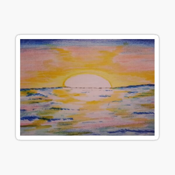 Classic and Awesome Sunset Sticker