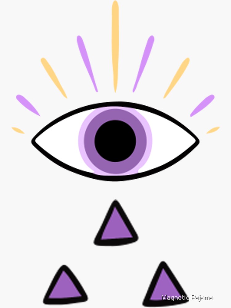 All-Seeing Eye with Sacred Geometry Tears // Witch Magic Sticker by MagneticMama