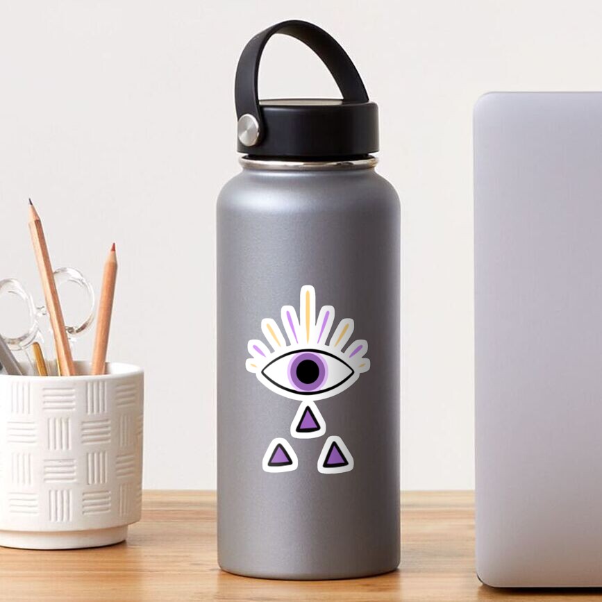 All-Seeing Eye with Sacred Geometry Tears // Witch Magic Sticker Sticker