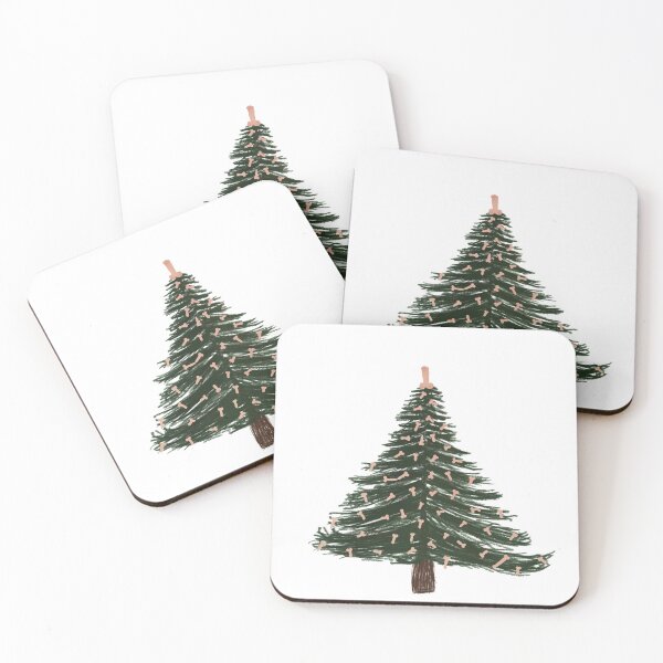 Item preview, Christmas Tree with Penis Ornaments (white) designed and sold by FartBubble.