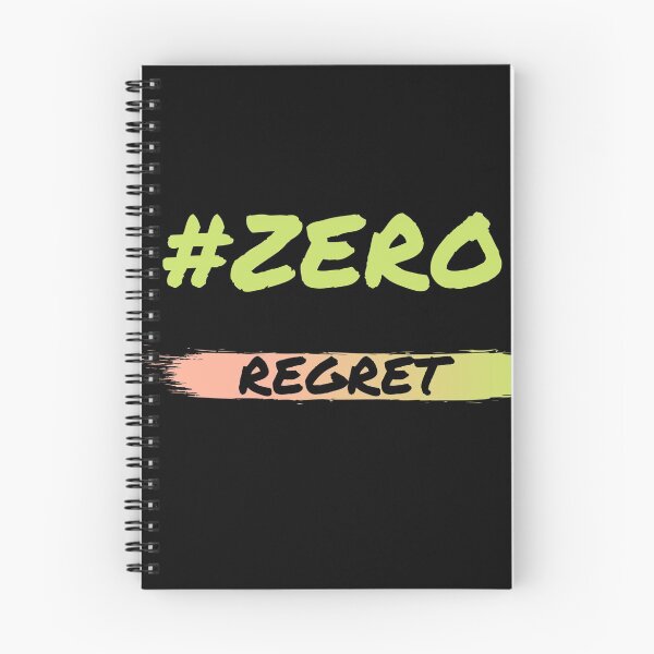 Item preview, Zero regret text design designed and sold by kajalkanojia.