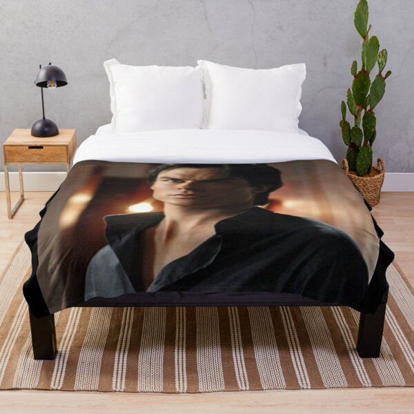 Damon Salvatore Throw Blankets Redbubble