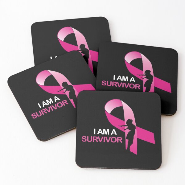 Item preview, I am a survivor pink ribbon for woman who beat breast cancer designed and sold by mederDESIGNS.