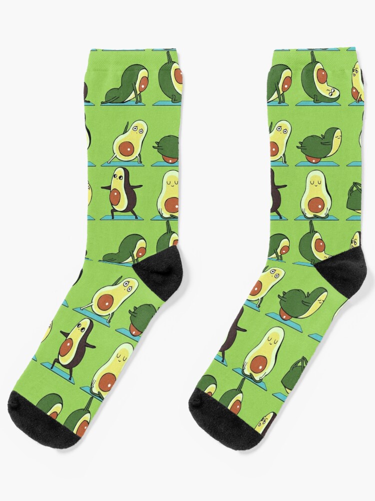Avocado Yoga Socks for Sale by Huebucket