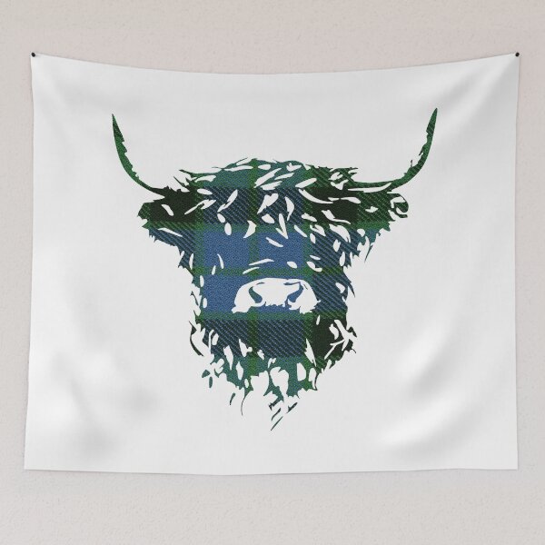 Item preview, MacKay Tartan Scottish Highland Cow designed and sold by PoshJocks.