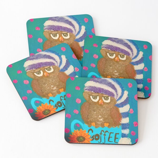 Item preview, Owl in coffee cup designed and sold by 507NancyArt.