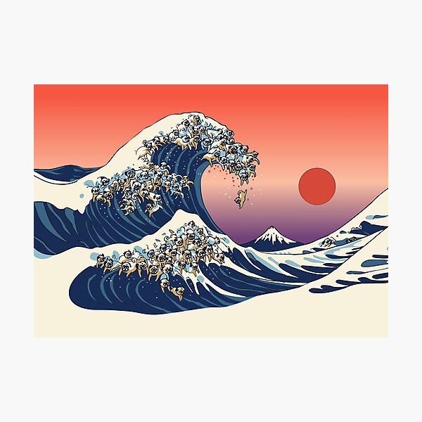 Item preview, The Great Wave of Pug designed and sold by Huebucket.