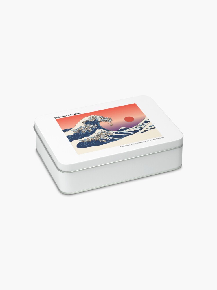 Alternate view of The Great Wave of Pug Jigsaw Puzzle