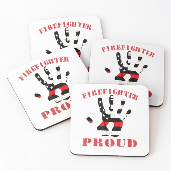 Item preview, Firefighter Proud Thin Red Line Handprint designed and sold by TheBloom98.