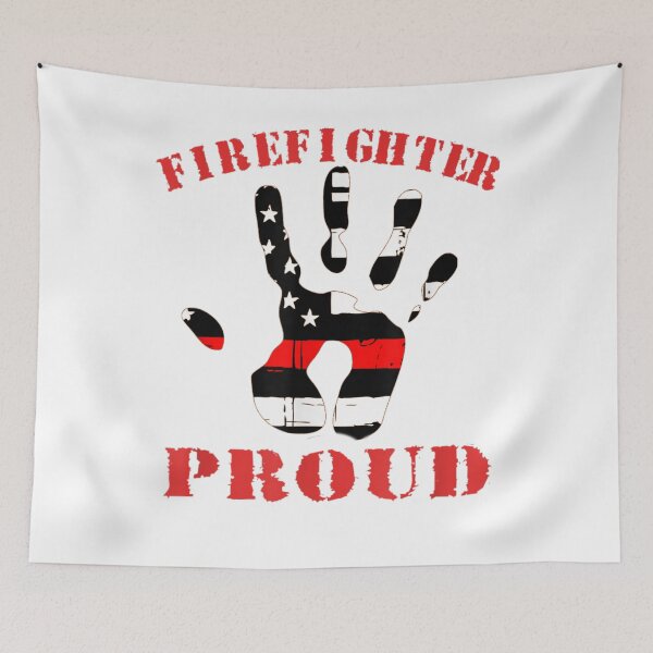Item preview, Firefighter Proud Thin Red Line Handprint designed and sold by TheBloom98.