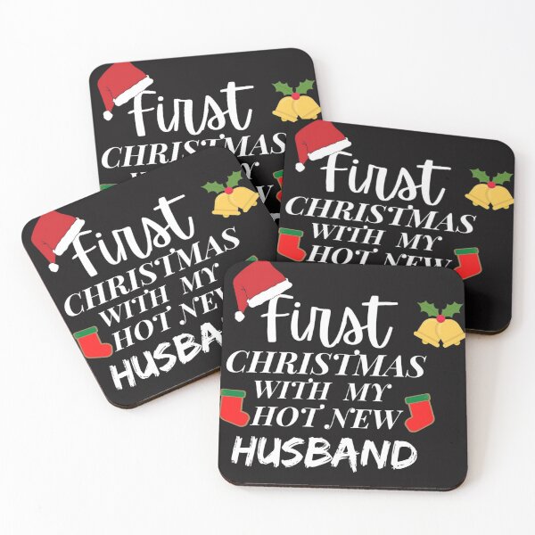 Item preview, FIRST CHRISTMAS WITH MY HOT NEW HUSBAND Funny Christmas designed and sold by shivani21061993.