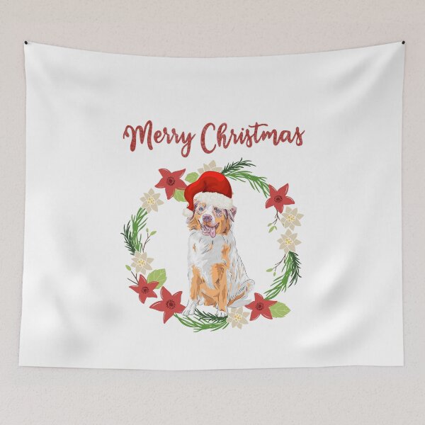 Artikelvorschau, Australian Shepherd Weihnachten entworfen und verkauft von The Little Wood Cottage.