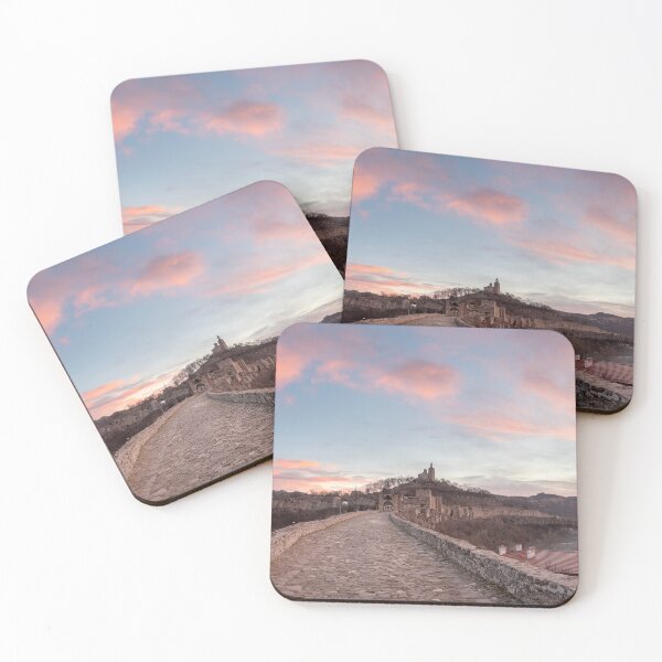 Item preview, Tsarevets fortress in Veliko Tarnovo, Bulgaria at sunrise designed and sold by mitzobs.