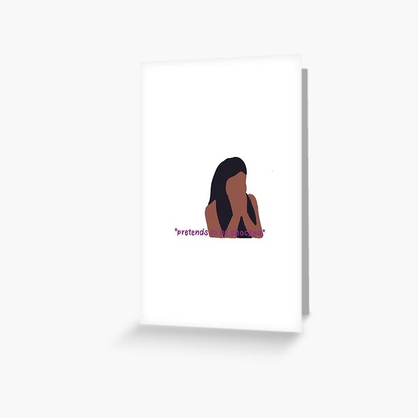 "Pretends to be shocked meme" Greeting Card by beccalopezz Redbubble