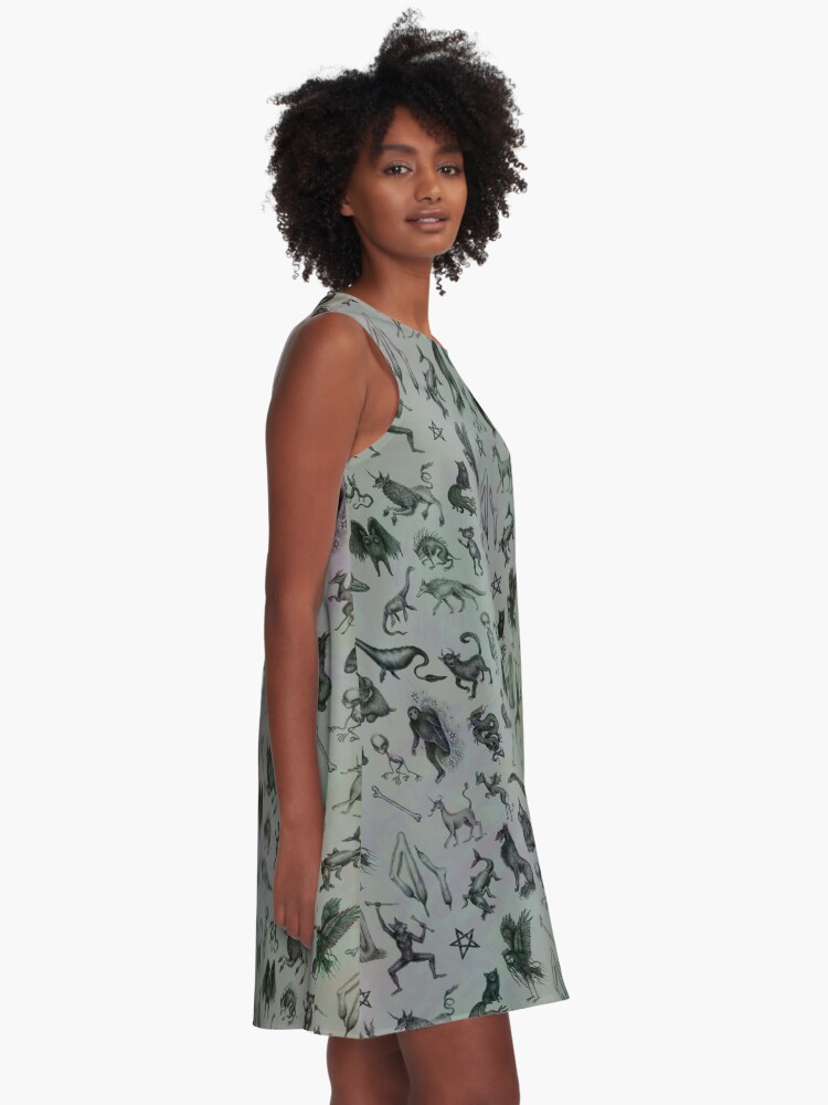 Alternate view of Cryptid Crew A-Line Dress