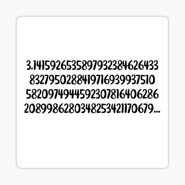 100 Digits of Pi Sticker