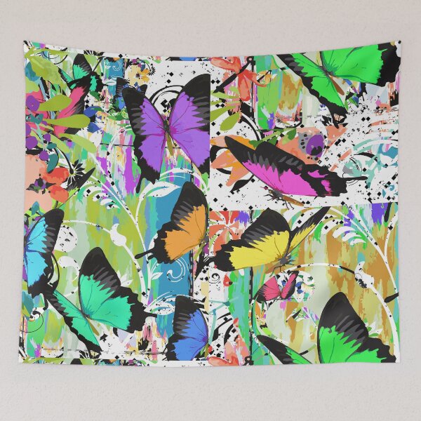 Item preview, Colorful Papillon - Cute Butterfly - Girlie - Flower Pattern - Butterflies designed and sold by BigWildKiwi.
