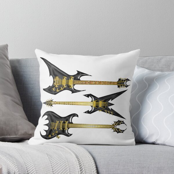 Dream Guitars Throw Pillow
