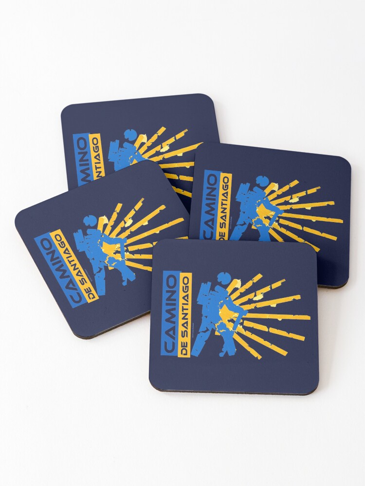 Thumbnail 1 von 5, Untersetzer (4er Set), Camino de Santiago. Jakobsweg. Hiking Logo. designt und verkauft von Ch-Seebauer.