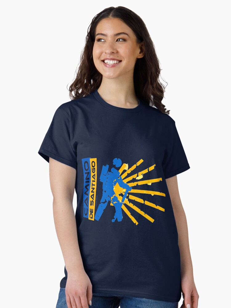 Thumbnail 2 von 7, Classic T-Shirt, Camino de Santiago. Jakobsweg. Hiking Logo. designt und verkauft von Ch-Seebauer.