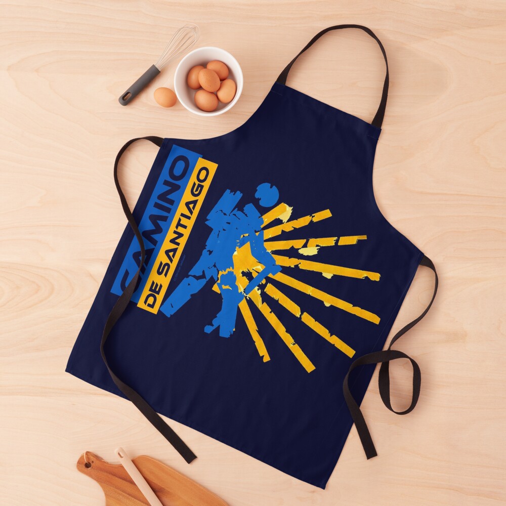 Camino de Santiago. Jakobsweg. Hiking Logo. Schürze