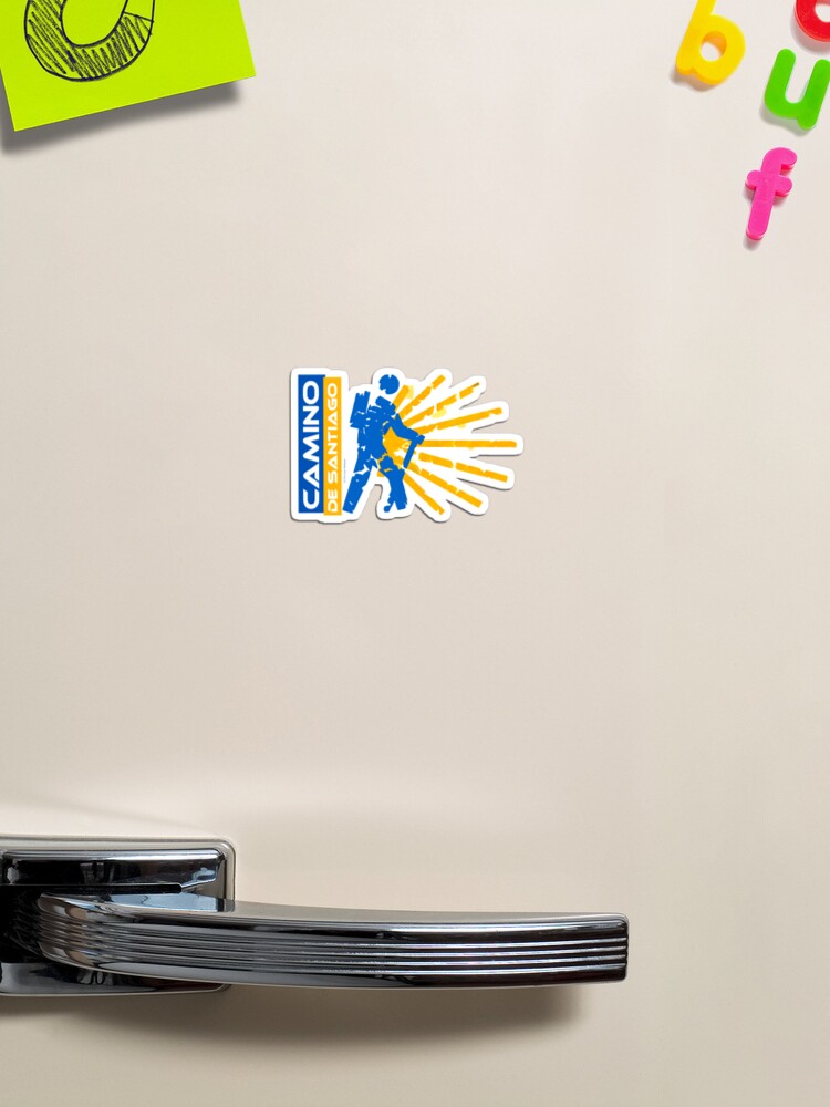 Thumbnail 1 von 3, Magnet, Camino de Santiago. Jakobsweg. Hiking Logo. designt und verkauft von Ch-Seebauer.