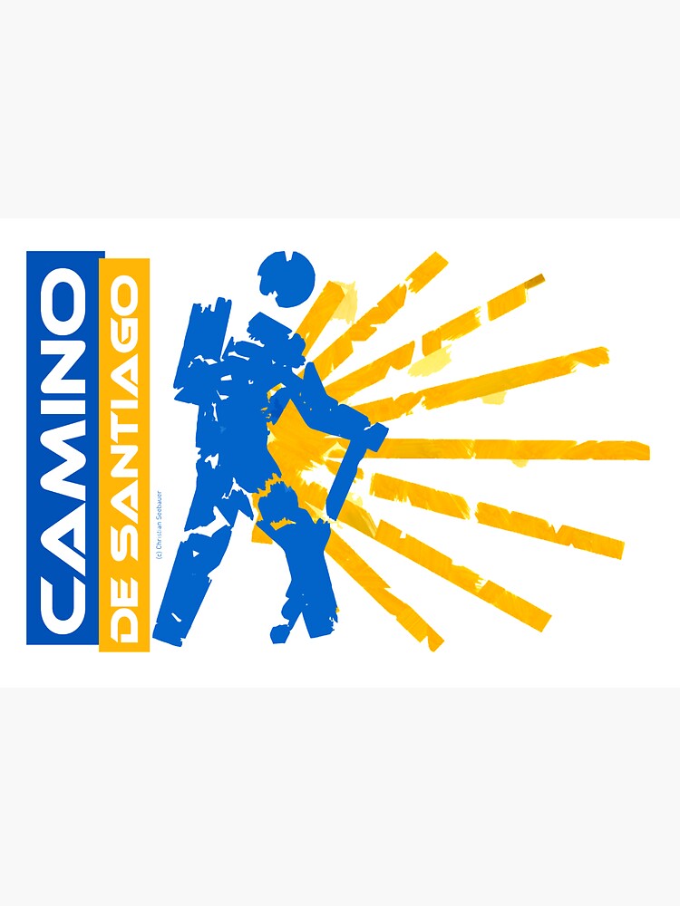 Camino de Santiago. Jakobsweg. Hiking Logo. von Ch-Seebauer